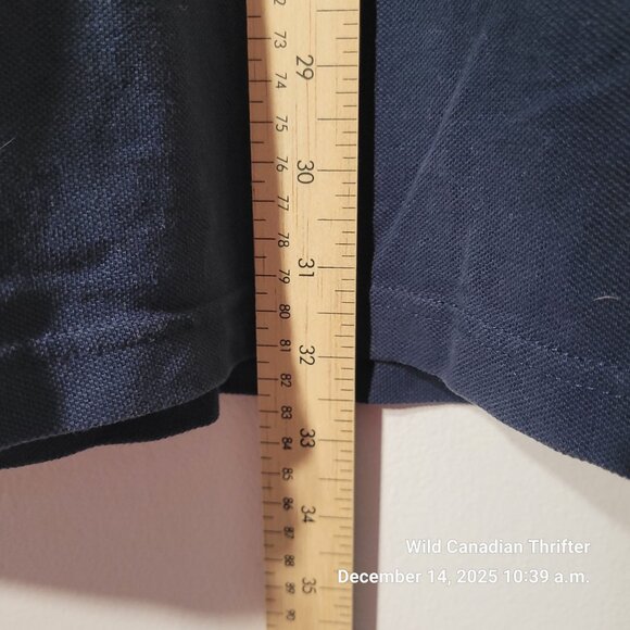 American Eagle XL Navy Blue Cotton Polo Shirt Standard Fit Short Sleeve - Picture 5 of 7